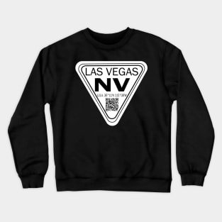 New Vintage Travel Location Qr Las Vegas NV Crewneck Sweatshirt